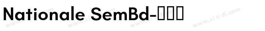 Nationale SemBd字体转换
